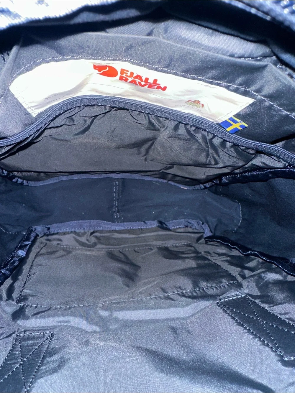 Fjällräven Kånken Mini Backpack in Navy with Red Logo